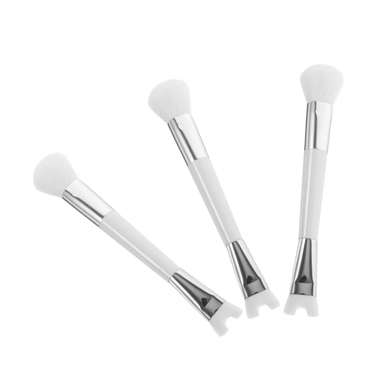 -one Makeup Brush Set Dual Ended Blush Angled Eyebrow Concealer and U-shaped Nose Contour Brush for Women