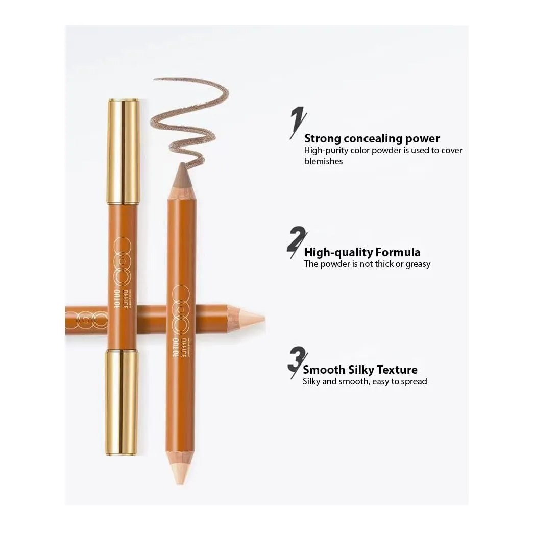 1 PC Double Ends Contour Pencil Contour Highlighter, Multi Functional Facial Contour Highlighter Pencil, Countour & Highlighter Duo Pencil (01#, 5g)