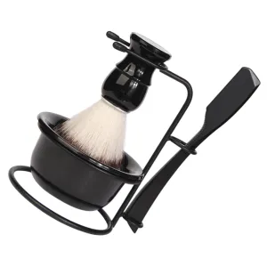 1 Set Men Manual Shaving Set Complete Kit with Razor Shaving Brush and Foaming Bowl Grooming Tool for Bathroom Use