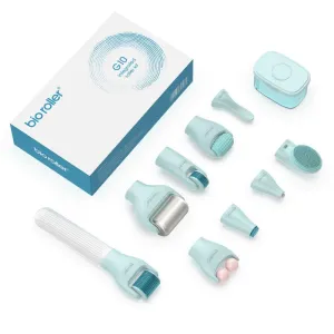 10 in 1 Derma Roller set, 0.25mm Microneed Roller kit for women and men, Include 9 replaceable roller heads and a Sanitizing Box, Titanium Microneedle roller and Facial Skin Care Massagers