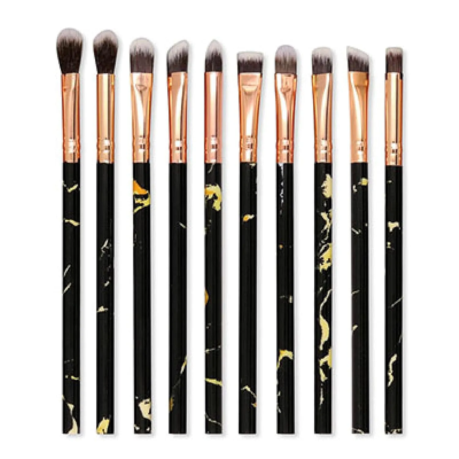 10 Marbled Makeup Brush Set, Foundation Brush, Eye Shadow Concealer, Blush Brush Set, Makeup Brush Tool Kit