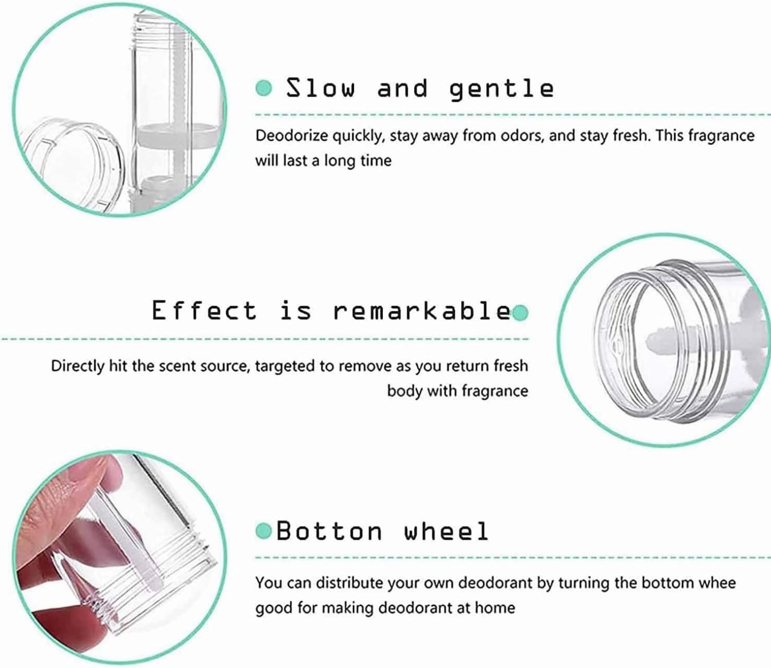 10 Pack 50ML/1.7 Oz Clear Empty Deodorant Containers Twist Up Filling Stick Plastic Deodorant Container Round Lip Balm Tubes Refillable Deodorant Tubes DIY Deodorant Lipstick Crayon Chapstick