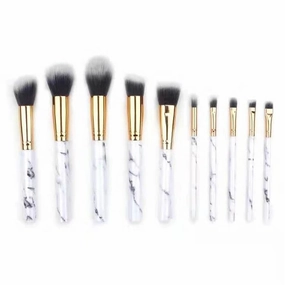 10 Pcs Soft Set Of Makeup Brushes Kits for Highlighter Eye Cosmetic Powder Foundation Eyebrows Eye Shadow(Color:Argento)