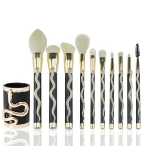 10PCS Makeup Brush Set Big Concealer Contour Eye Shadow Cosmetics Brushes Blushing Blending Brush