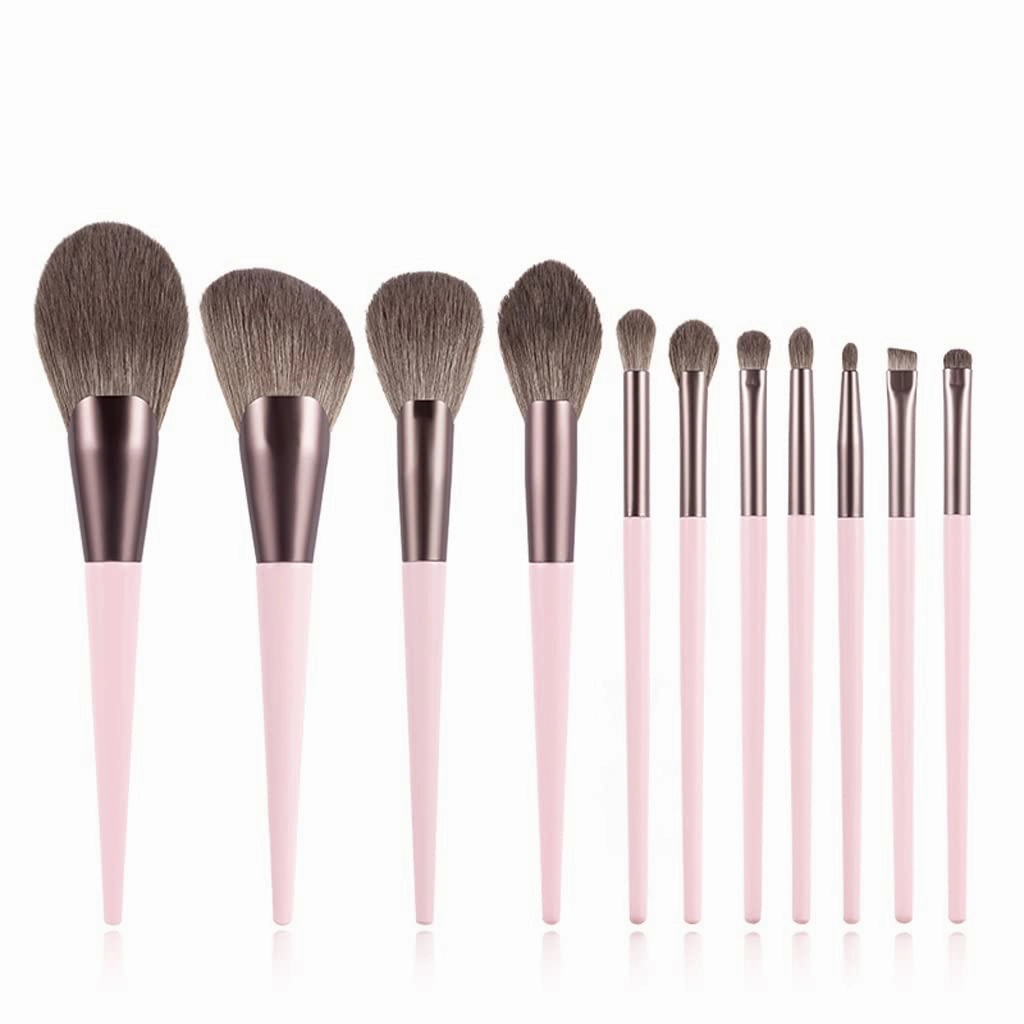 11Pcs Professional Makeup Brushes Set Loose Powder Contour Highlighting Eyeshadow Blending Eye Brow Make Up Tool Brush