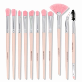 12 Eye Makeup Brushes Set Soft Bristles Eye Shadow Brush Nose Shadow Detail Eye Liner Brush(D)