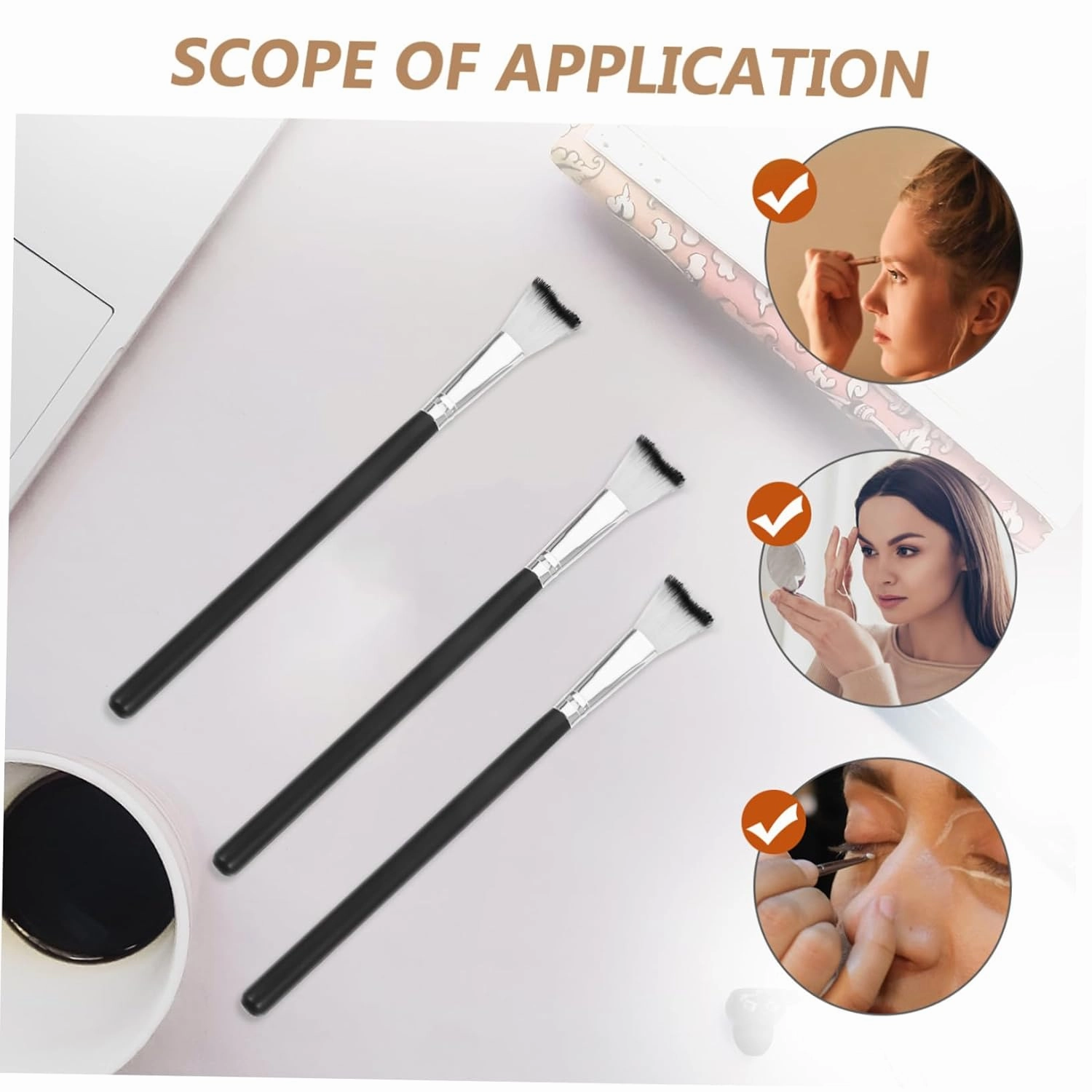 12pcs Makeup Brush for Women Soft Bristles Nose Contour Highlighter Brushes Makeup Tools for Easy Blending for Stylish Design