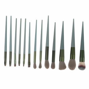 13pcs Quick-dry Makeup Brush Set Cosmetic Applicators for Face Eyes Lips Comfortable Synthetic Fibers for Blending Contouring Highlighting for Daily Use