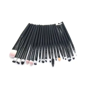 20 Eye Makeup Brushes Lip Brushes Eye Shadow Brushes Beauty Makeup Tool Set (Size : Black)