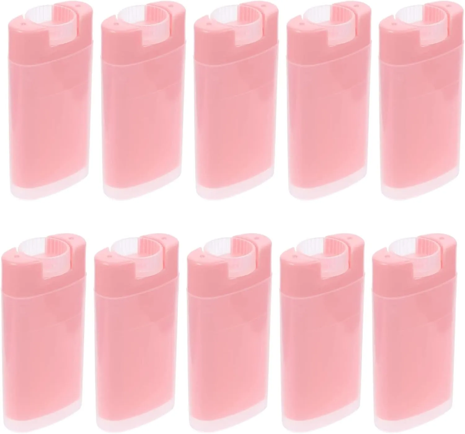 20 Pcs 15ml Empty Deodorant Container Plastic Oval Lip Balm Tubes 0.5 Oz Lipstick Tubes Deodorant Sticks Oval Twist-Up Refillable Tubes BPA-Free for DIY Homemade Crayon Chapstick Holder(Pink)