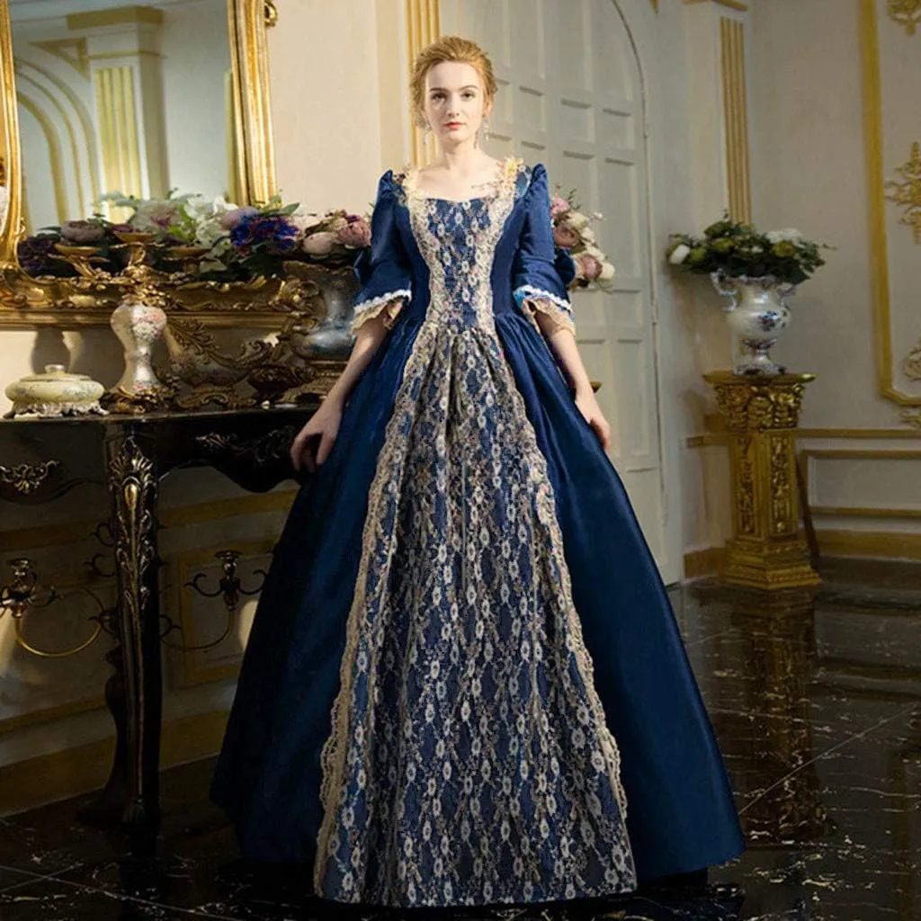 2024 Princess Dress Sleeve Womens Gothic Retro Dress Vintage Half Court Women's Dress Loose Casual Dresses Women