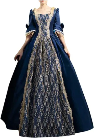 2024 Princess Dress Sleeve Womens Gothic Retro Dress Vintage Half Court Women's Dress Loose Casual Dresses Women