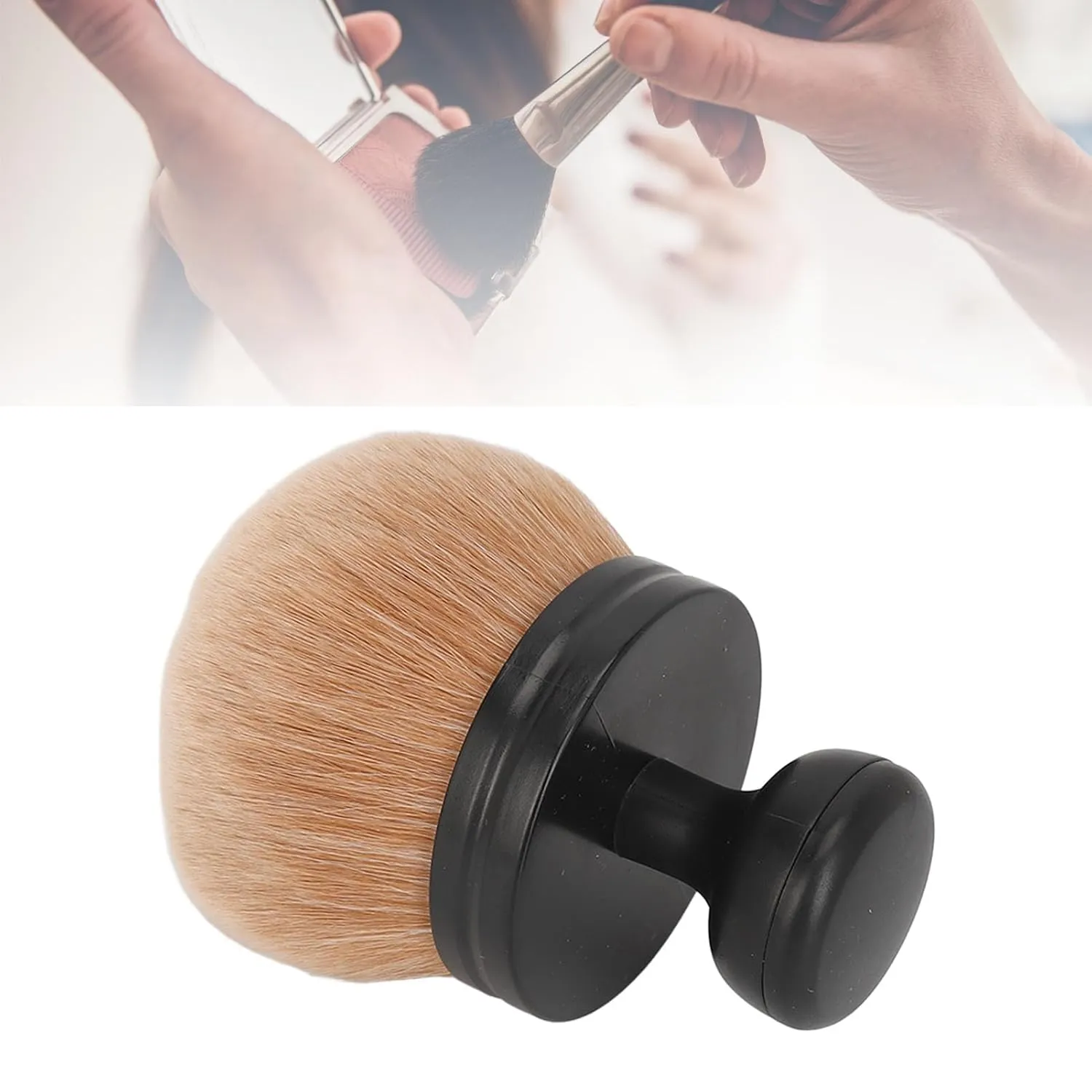 2/3PC-Extra Large Body Makeup Brush – 74 mm Wide Self Tanner Back Applicator for Legs, Face & Body • Soft Synthetic-Hair Blend Brush for Flawless, Foundation, Powder (black,2PC)