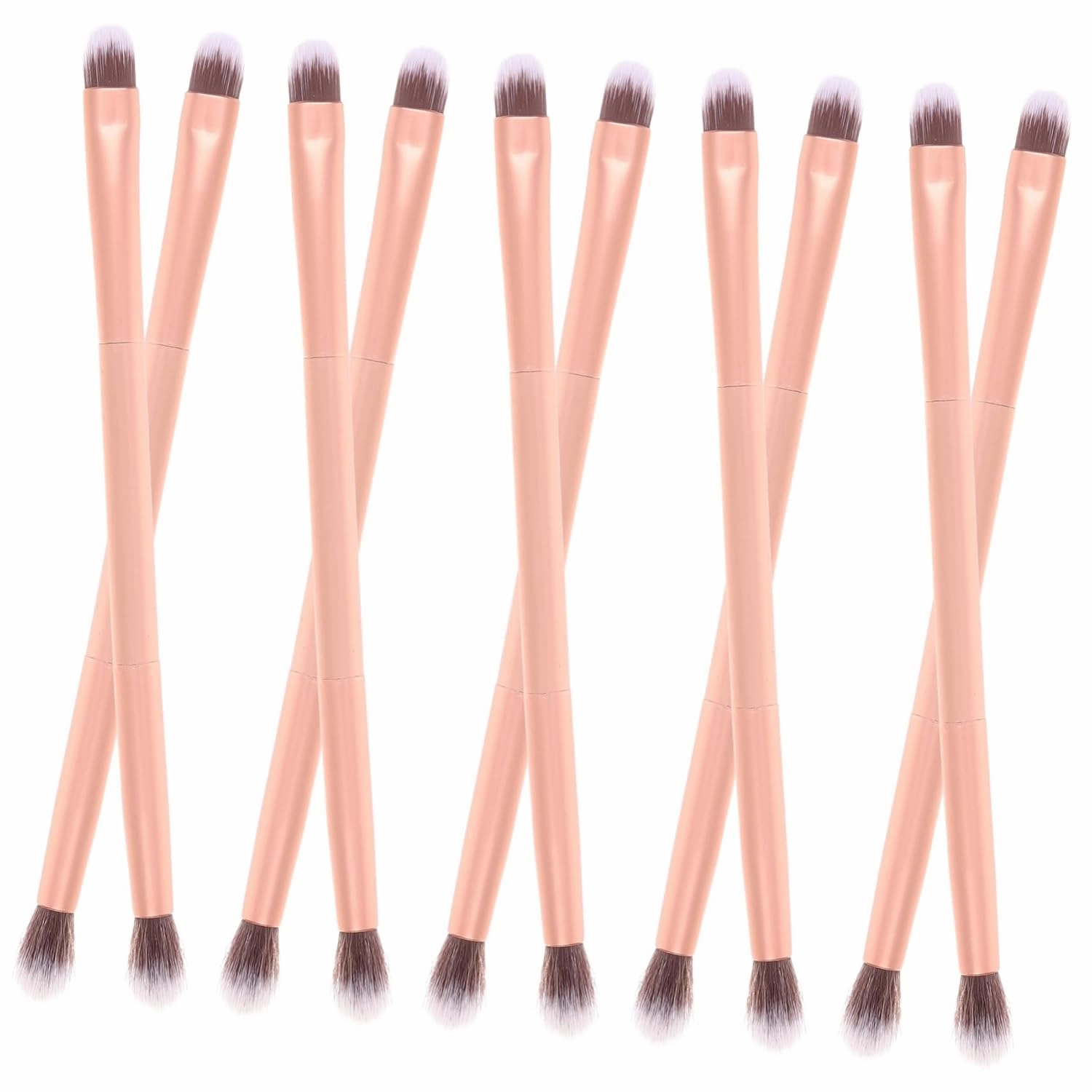 24pcs Dual Ended Eyeshadow Makeup Brushes Tube Eye Tool Brush for Eyeshadow Highlighter Nose Shadow Professional Beauty Application