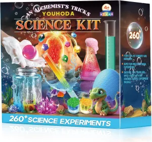 260  Science Experiments - Over 120 pcs Science Kits for Kids Age 5-7-9-12, Boys Girls Pre School Chemistry Set & STEM Learning Educational Toys, Birthday Gifts Christmas Stocking Stuffers for Kids