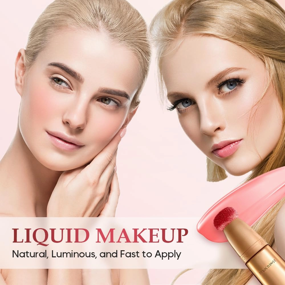 2 In 1 Waterproof Liquid Contour Wand & Blush Wand Contour Stick Makeup with Applicator for Women (Blush Wand#01, 15ml)