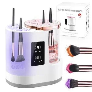3-IN-1 Electric Makeup Brush Cleaner Machine and Dryer, SBMKK Automatic Make Up Brush Cleaner Tool, for All Size Brush Sponges Beauty Cosmetic Set