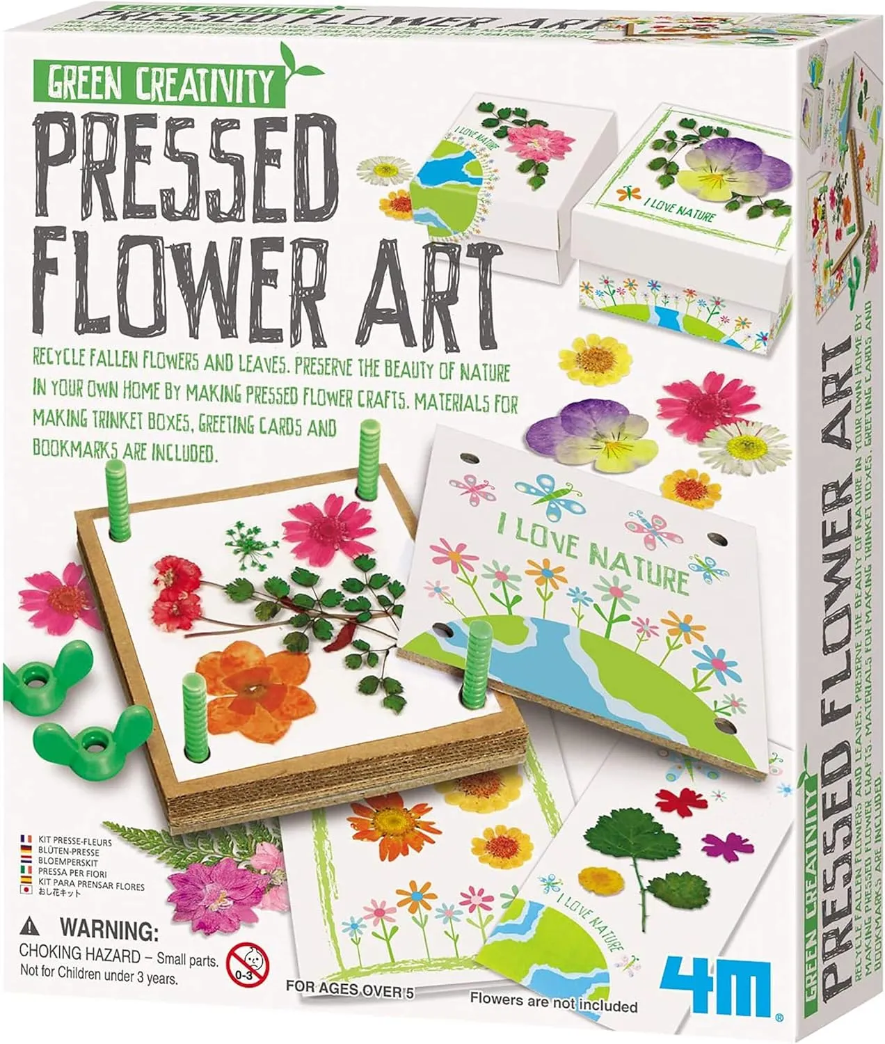 4M Green Creativity Pressed Flower Art Kit, Recycle Flowers Art & Crafts DIY Kit, For Boys & Girls Ages 5 