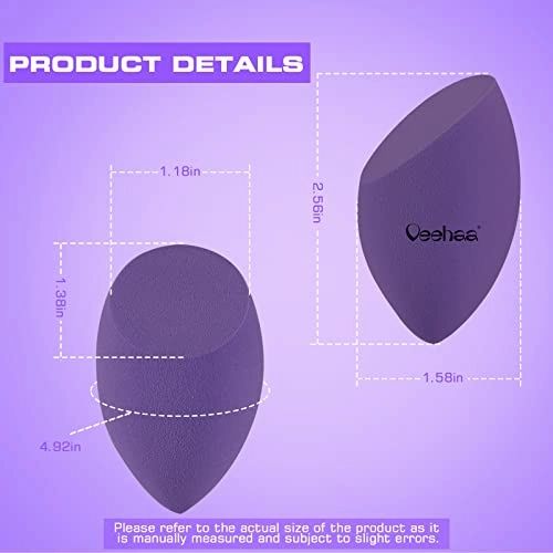 4PCS Makeup Sponge Set, Latex Free Makeup Blender for foundation, Makeup Sponges egg shaped, Makeup Sponges for all areas