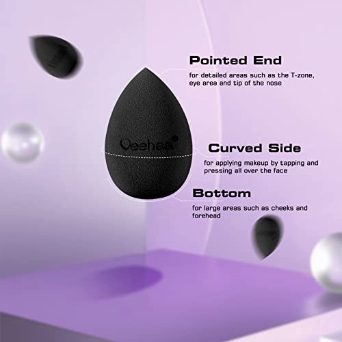 4PCS Makeup Sponge Set, Latex Free Makeup Blender for foundation, Makeup Sponges egg shaped, Makeup Sponges for all areas