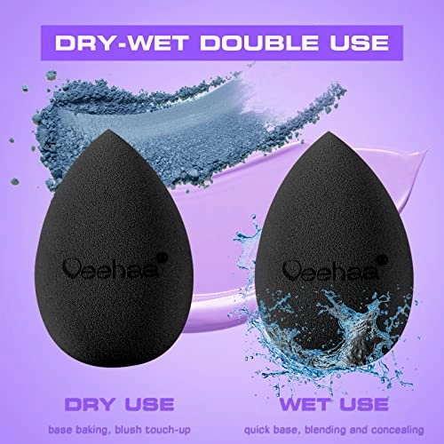 4PCS Makeup Sponge Set, Latex Free Makeup Blender for foundation, Makeup Sponges egg shaped, Makeup Sponges for all areas