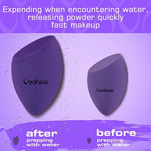 4PCS Makeup Sponge Set, Latex Free Makeup Blender for foundation, Makeup Sponges egg shaped, Makeup Sponges for all areas
