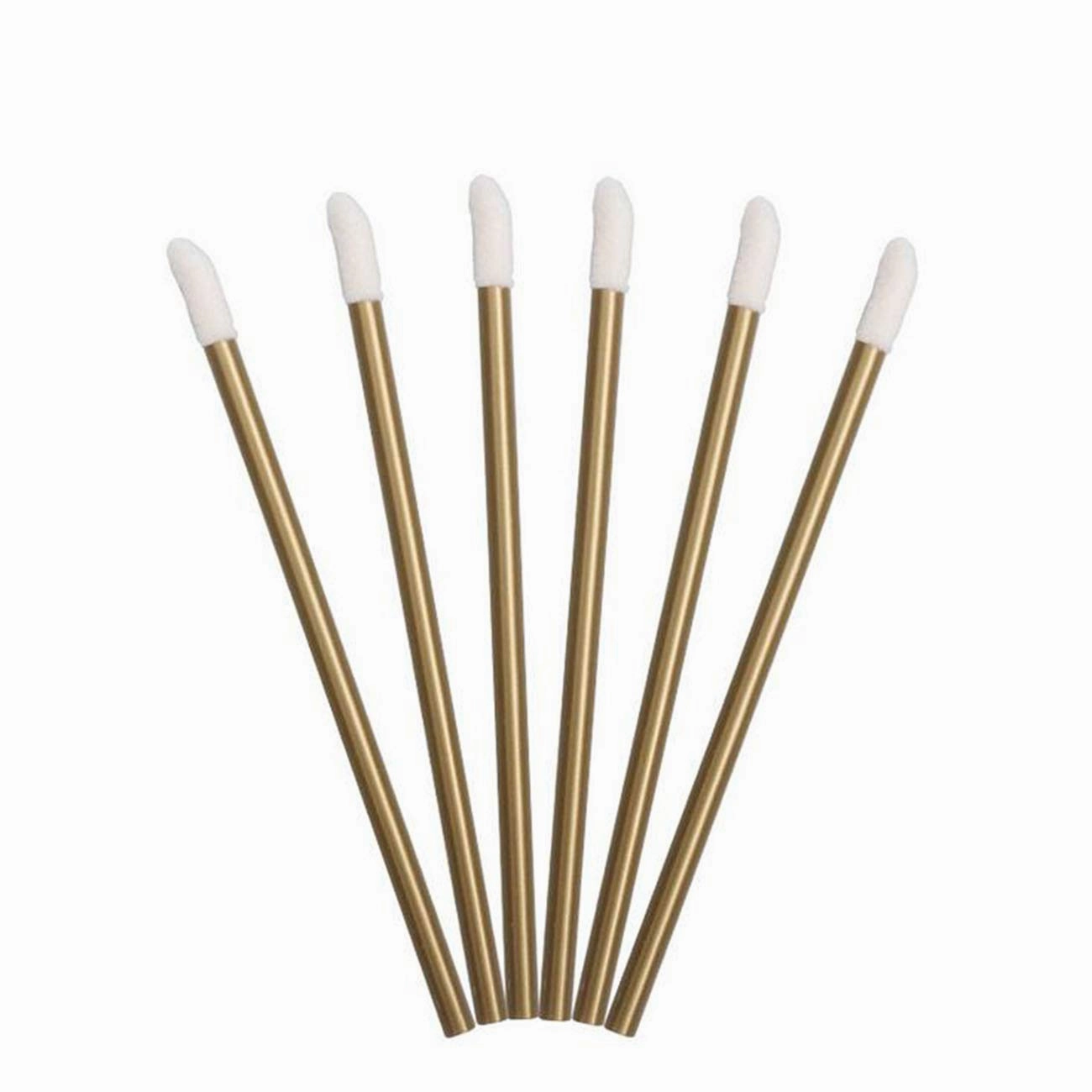 500PCS Disposable Lip Brushes Kits Lipstick Gloss Wands Applicator Perfect Makeup Tool (Gold)