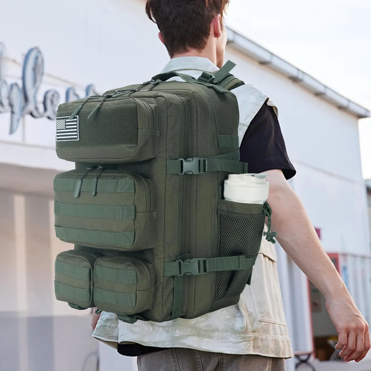 55L Tactical Backpack Heavy Duty Military Rucksack Molle Backpack 3 Day Assault Pack for Work Outdoors