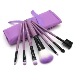7pcs/set Makeup Brushes Set Kit   Bag Case Blush Eyeshadow Lip Brush Powder Foundation Blending Cosmetic Beauty Tools