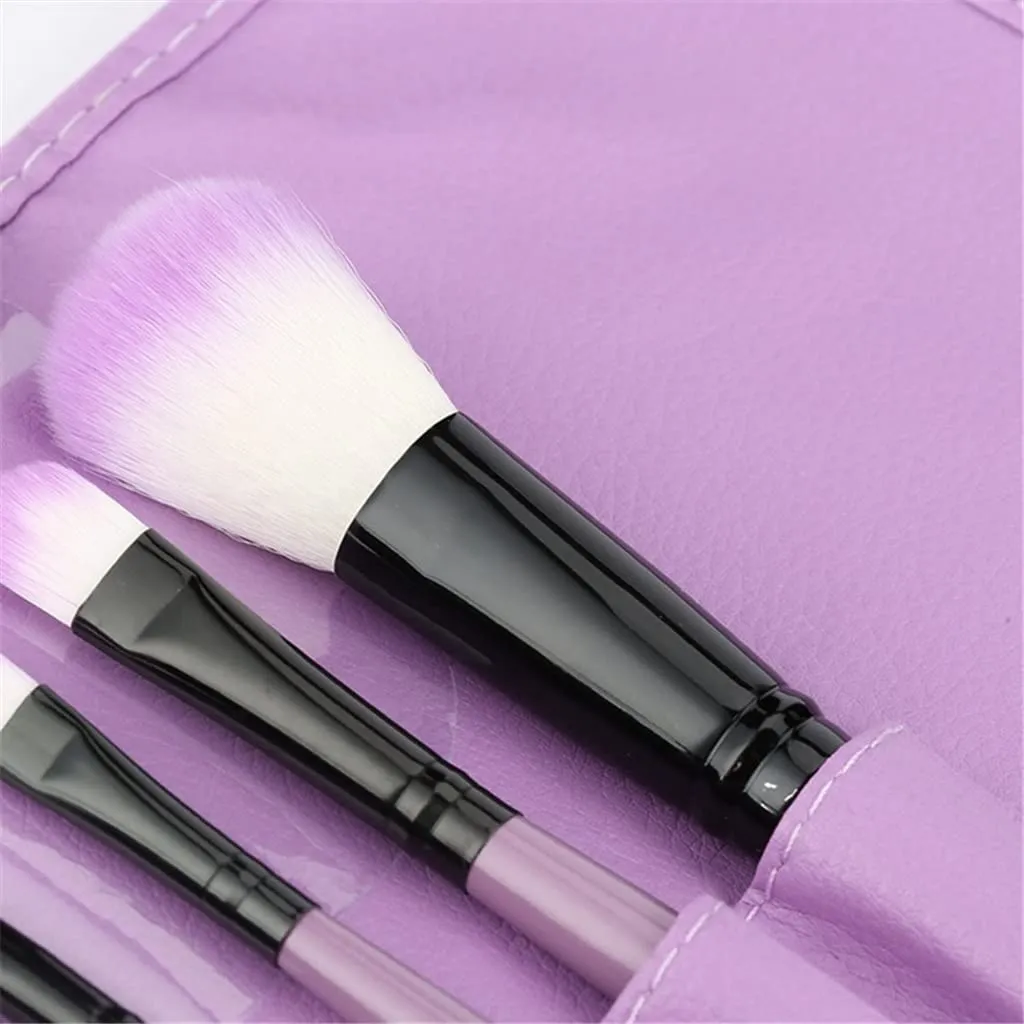 7pcs/set Makeup Brushes Set Kit   Bag Case Blush Eyeshadow Lip Brush Powder Foundation Blending Cosmetic Beauty Tools