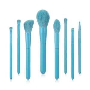 8 Makeup Brush Set Soft Brush Wooden Handle Beauty Tool Blush(Black)