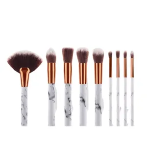9 marble makeup brush sets, beauty tools, powder dispersal brush fan-shaped