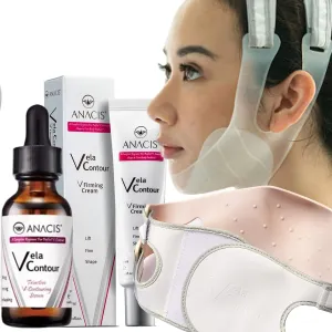 Advanced Set Neck Cream Serum Facial Belt Works for Visible Correction of Neck Chin and Jawline - Fine Lines - Neck Wrinkles - Sagging Skin (Belt Serum Cream Masks)
