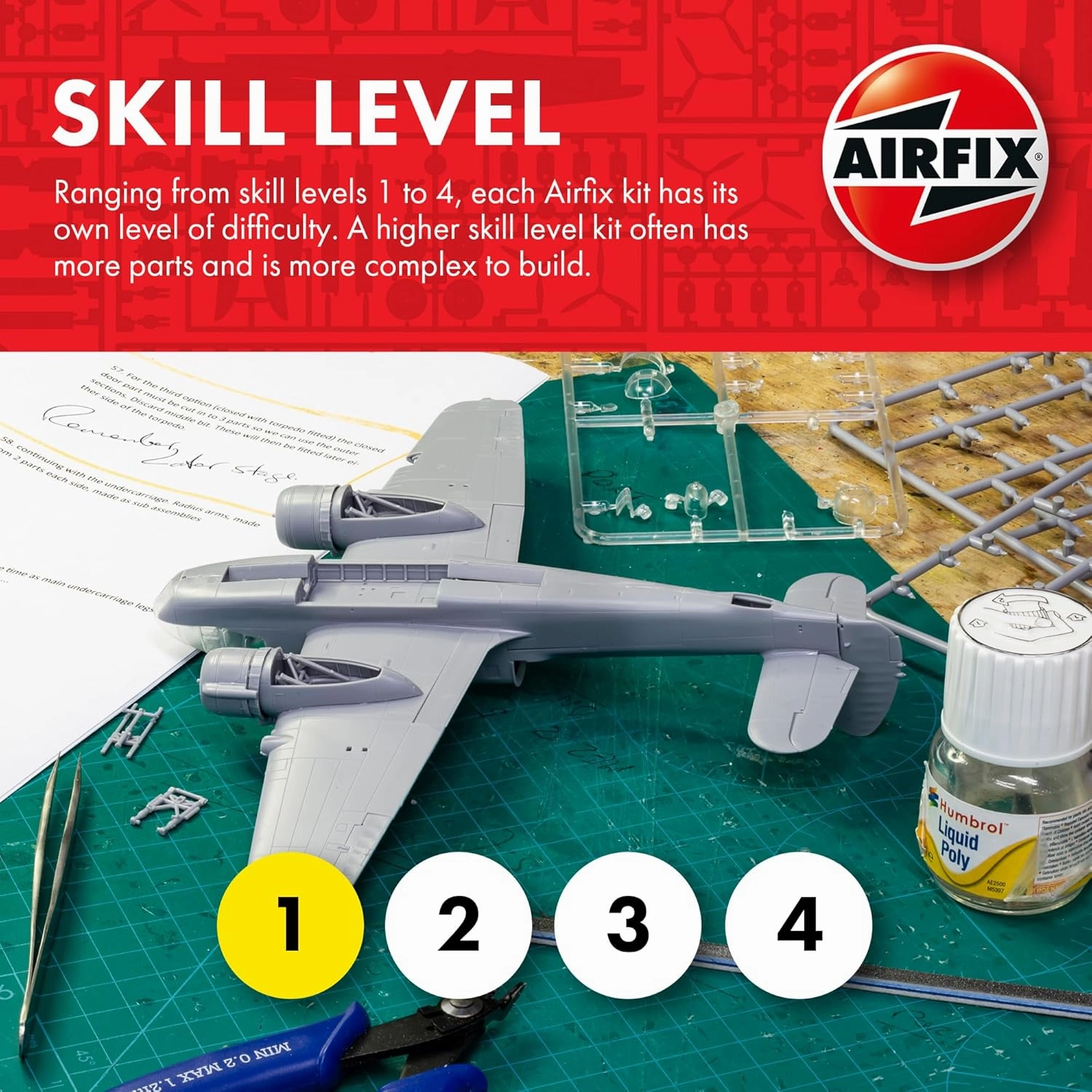 Airfix Model Tank - A55117A Hanging Gift Set - Willys MB Jeep, Plastic Model Kits for Adults & Kids 14 , 1:72 Scale, Skill Level 1, WW2 Theme Military Models, World War 2 Tanks