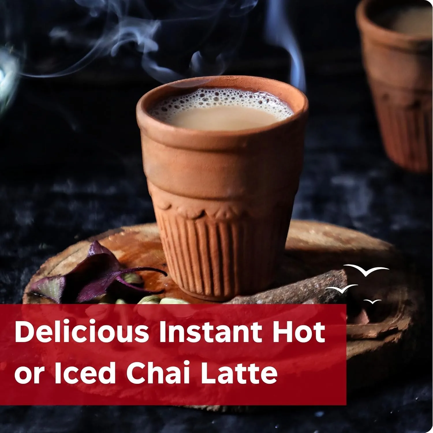 Alpine Start Instant Dirty Chai Latte Powder Mix - Individual Coffee Packets Blended with Black Tea, Organic Soy Milk and Traditional Chai Spices - Vegan and Dairy Free (0.70 OZ) Total 15 Sticks
