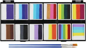 Anka Bella Professional Split Cake Face Paint(120gm),Water Based Face Painting Kit for Kids & Adults,Hypoallergenic & Non-Toxic,Gift for Birthday Parties/Halloween/Carnival