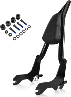 Backrest Sissy Bar compatible with Harley Davidson Softail Standard Deluxe Slim Heritage Classic FLHC Street Bob 107 114 FXBB FLDE FXST FLSL 25" Tall Passenger Backrest W/Docking 2018-Up