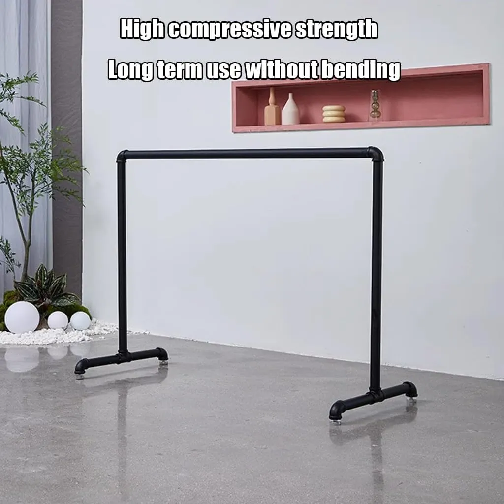 Ballet Barre,Adjustable Dance Stick, Freestanding Portable with Non-Slip Foot, Single Ballet Bar Equipment for Exercise Stretching (Black 2M/6.6FT)