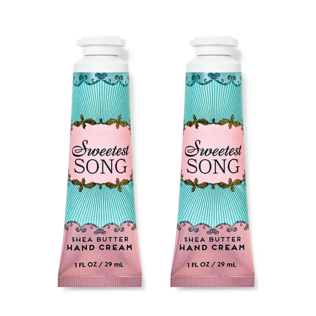 Bath & Body Sweetest Song Shea Butter Hand Cream 1 fl oz / 29 mL, 2-pack (Packaging Artwork Style May Vary)