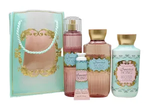 Bath and Body Work Sweetest Song Gift Bag Set - Fragrance Mist, Body Wash, Body Lotion and Hand Cream