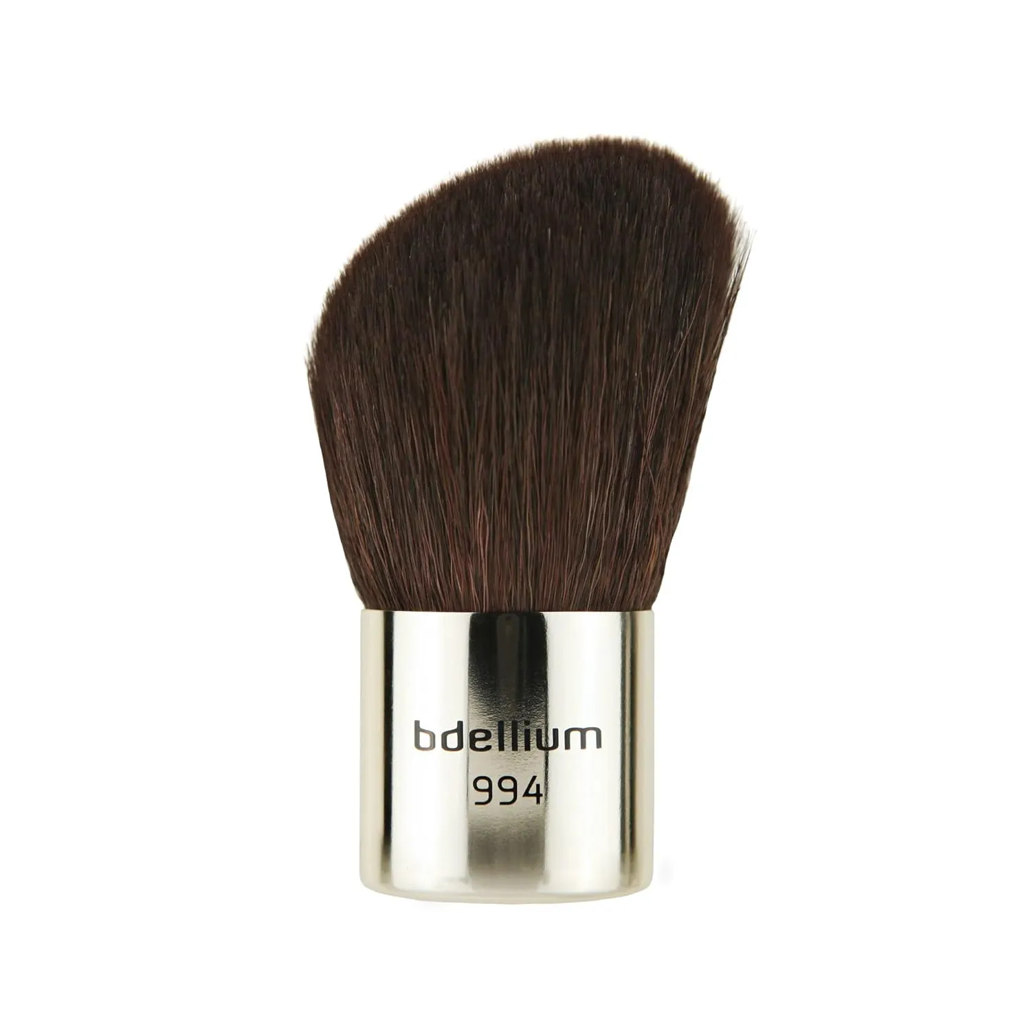 Bdellium Tools Professional Makeup Brush - Studio Series 994 Slanted Kabuki - With Soft Synthetic and Natural Mixed Fibers, For Full Coverage Application (Silver, 1pc)