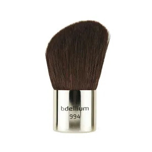 Bdellium Tools Professional Makeup Brush - Studio Series 994 Slanted Kabuki - With Soft Synthetic and Natural Mixed Fibers, For Full Coverage Application (Silver, 1pc)