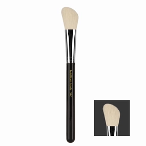 Bdellium Tools Professional Makeup Brush - Maestro Series 942 Slanted Contour - With Mix of Soft Synthetic & Natural Fibers, For Adding Dimension to the Face (Black, 1pc)