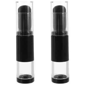 Beaupretty 2pcs Retractable Blush Brush with Refillable Loose Powder Bottle Jars for Color Highlight Contour Blush Powder Cosmetics