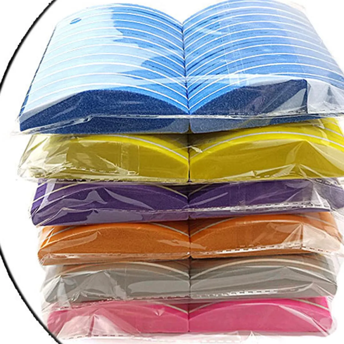 Beaupretty 40 PCS Pedicure Nail Buffer Nail Tools for Manicure Foot Buffer Block Nail Kits Natural Sponge Manicure Buffer Nail Art Care Buffer Block Emery Board for feet File Mini