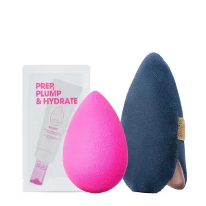 Beautyblender® | Stardust 2-Piece Beauty Blender Blend and Bake Set, Original Pink Makeup Sponge and Limited Edition Power Pocket Puff