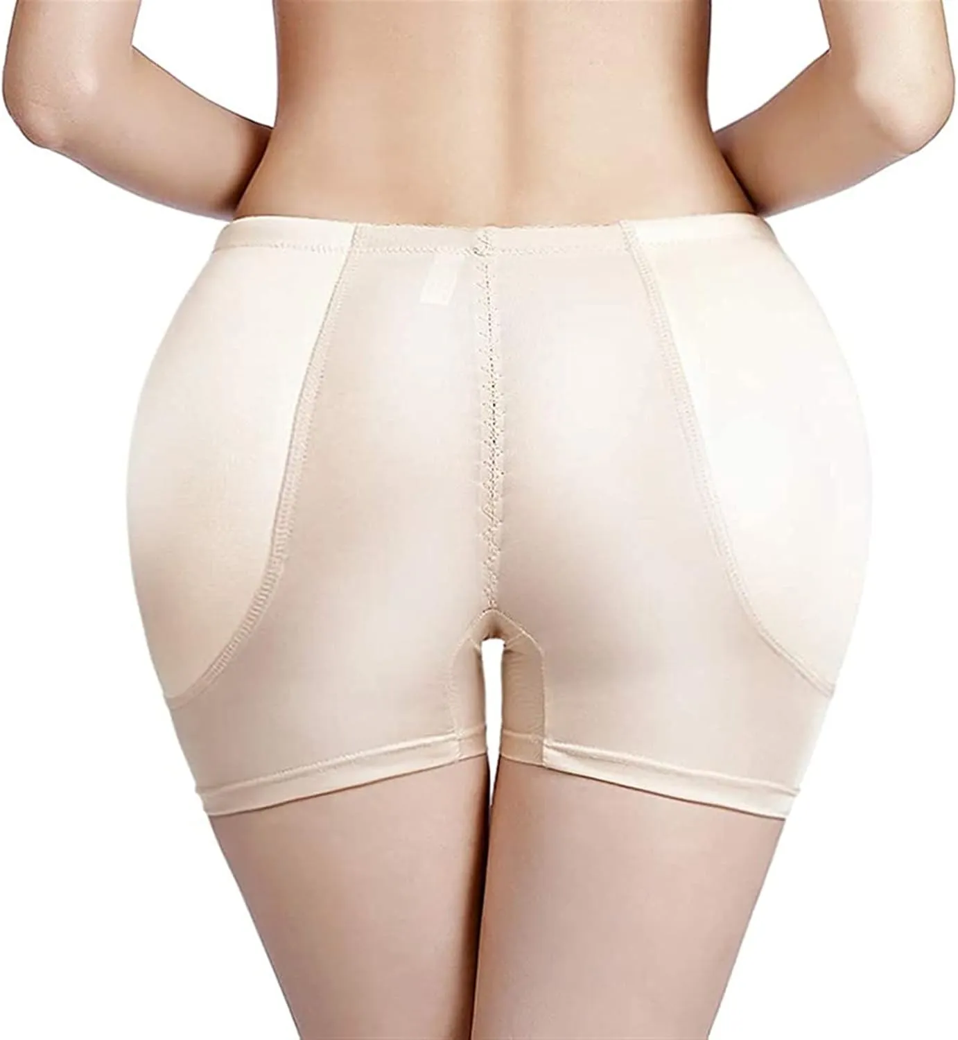 Big Ass Pads Hip Enhancer XXS Sexy Butt Lifter Women Dress Shapewear Padded Underwear Waist Trainer Body Shapers (Color : Apricot Boxer, Size : XX-Large)