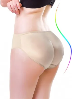 Big Ass Pads Hip Enhancer XXS Sexy Butt Lifter Women Dress Shapewear Padded Underwear Waist Trainer Body Shapers (Color : Apricot Brief, Size : Large)