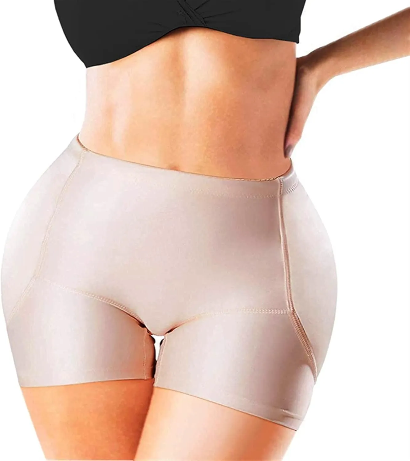 Big Ass Pads Hip Enhancer XXS Sexy Butt Lifter Women Dress Shapewear Padded Underwear Waist Trainer Body Shapers (Color : Black Boxer, Size : XS)