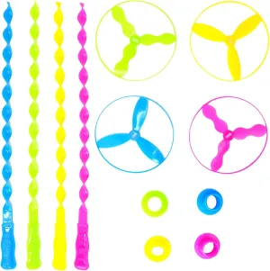Big Mo's Toys Flying Discs - Twist Disc Flyer Saucers with Launchers for Party Favors and Prizes Outdoor Toy - 40 Sets